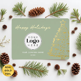 Sage Business Logo Christmas Thank You Foil Card 箔シーズンカード