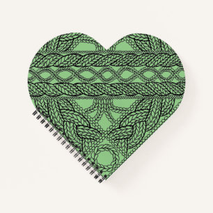 SAGE CABLE KNIT ハート型リングノート ノートブック
