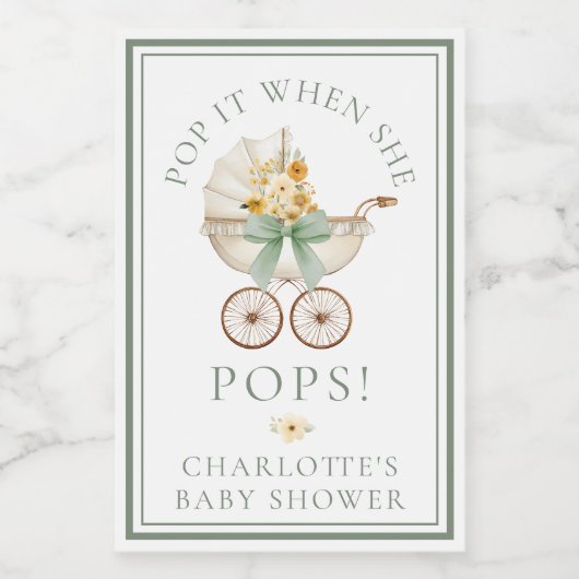 Sage Carriage Pop It When She Pops Label ワインラベル (シングルラベル)