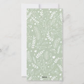 Sage Chic モダン Neutral 5写真エレガント シーズンカード (裏面)