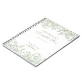 Sage Chinoiserie Floral Letters to Birthday Letter ノートブック (左側)