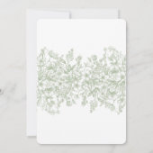 Sage Chinoiserie Vintage French Floral Wedding 招待状 (裏面)