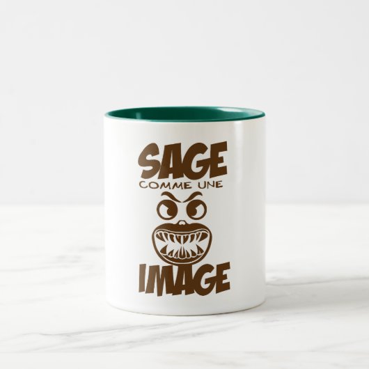sage comme image citation mecontent grognon humour ツートーンマグカップ (中央)
