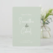 Sage Contemporary Photo Wedding Save the Date セーブザデート (スタンド正面)