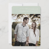 Sage Contemporary Photo Wedding Save the Date セーブザデート (裏面)