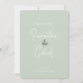 Sage Contemporary Photo Wedding Save the Date セーブザデート (正面)