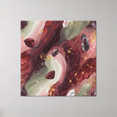 Sage Crystal Grid — Garnet Edition キャンバスプリント (正面)