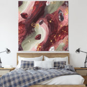 Sage Crystal Grid — Garnet Edition キャンバスプリント (インサイチュ (寝室))