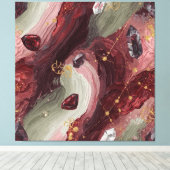 Sage Crystal Grid — Garnet Edition キャンバスプリント (インサイチュ (ウッドフロア))