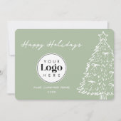 Sage Custom Logo Christmas Business Thank You Card シーズンカード (正面)