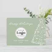 Sage Custom Logo Christmas Business Thank You Card シーズンカード (スタンド正面)