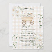 Sage Daisy Silly Goose Baby Shower 招待状 (正面)