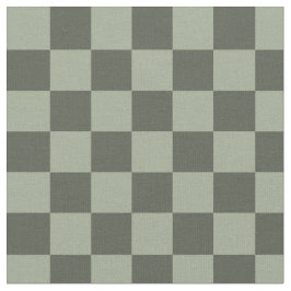 Sage Dark Green Checker Checkerboard Checkered ファブリック