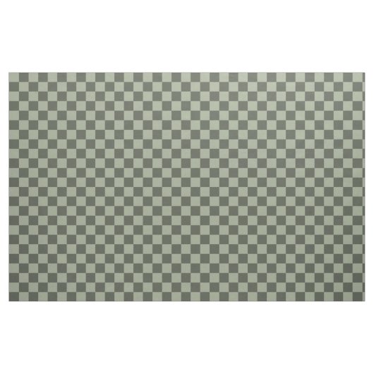 Sage Dark Green Checker Checkerboard Checkered ファブリック (ファットクウォーター)