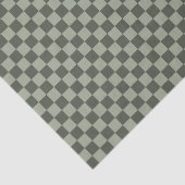 Sage Dark Green Checker Checkerboard Checkered 薄葉紙 (詳細)