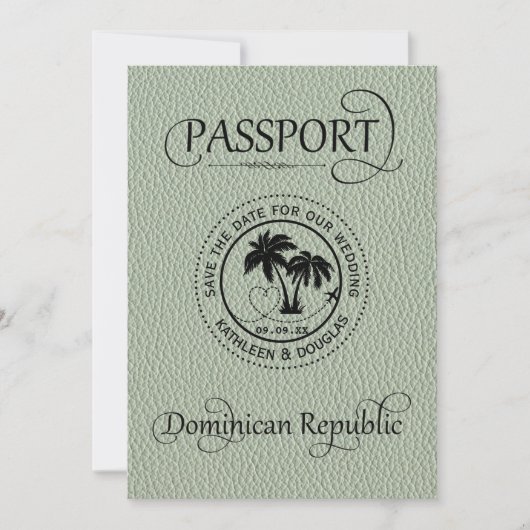 Sage Dominium Republic Passport日付の保存 セーブザデート (正面)