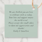 Sage Eucalyptusスクリプト名ありがとうござ結婚う フェイバータグ (裏面)