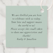 Sage Eucalyptusラブスク感謝していリックの名結婚前 フェイバータグ (裏面)