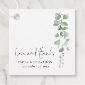 Sage Eucalyptusラブスク感謝していリックの名結婚前 フェイバータグ (正面)