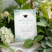 Sage Eucalyptus Border Graduation Invite 招待状