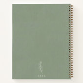 Sage Eucalyptus Minimalist Daily Wellness Journal ノートブック (裏面)