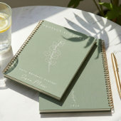 Sage Eucalyptus Minimalist Daily Wellness Journal ノートブック
