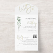 Sage Eucalyptus We Do Wedding Foil オールインワン招待状 (内側)