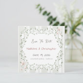 Sage Eucalyptus Wedding Save the Date (スタンド正面)
