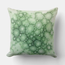 Sage Fenestrated Lichen Abstract - Organic Modern クッション