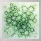 Sage Fenestrated Lichen Abstract - Organic Modern ポスター (正面)