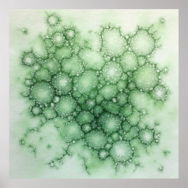 Sage Fenestrated Lichen Abstract - Organic Modern ポスター