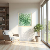 Sage Fenestrated Lichen Abstract - Organic Modern ポスター