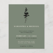 Sage Forest Pine Tree Indie Rustic budget チラシ (正面)