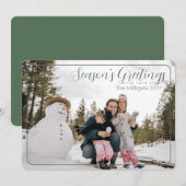 Sage Frame Season's Greetings with Photo シーズンカード (正面/裏面)
