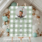 Sage Gingham最初の誕生日マイルストーンのタイムライン ポスター