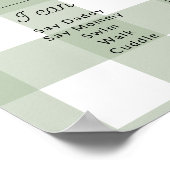 Sage Gingham最初の誕生日マイルストーンのタイムライン ポスター (角)