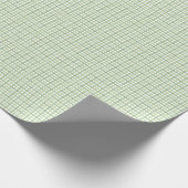 Sage Gingham Baby Shower Wrapping Paper ラッピングペーパー (角)