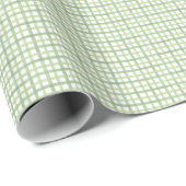 Sage Gingham Baby Shower Wrapping Paper ラッピングペーパー (ロールコーナー)