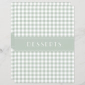 Sage Gingham Farmhouse Family Recipe Organizers (正面/裏面)
