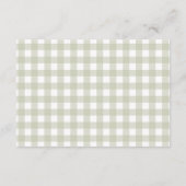 Sage Gingham Silly Goose Diapper Raffle エンクロージャーカード (裏面)