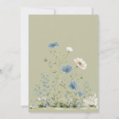 Sage Gingham Woodland Squirrel Baby Shower 招待状 (裏面)