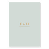 Sage gold eucalyptus geometric wedding table sign テーブルナンバー (裏面)