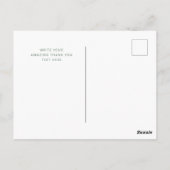 Sage Gold Thank You Elegant Universal ポストカード (裏面)