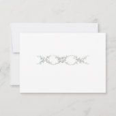 Sage Gray Toile de Jouy Cherub Wedding RSVP Card (裏面)