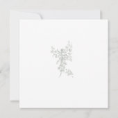 Sage Gray Toile de Jouy Wedding Thank You Card サンキューカード (裏面)