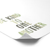 Sage greenお互いのポスターに親切にしなさい ポスター (角)