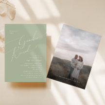 Sage Greenお洒落ベビー性別で写真を公開