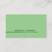 Sage GreenとWhite カッコいい with Photoプロフェッショナル 名刺 (正面)