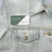 Sage GreenとWhite：落ち着きモダンと美学 名札 (インサイチュ)