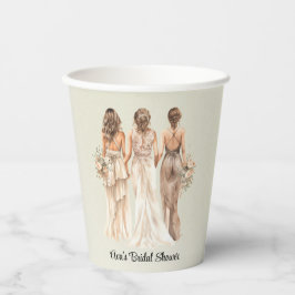  sage greenのウェディングパーティー ブライダルシャワー 紙コップ